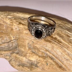 1979 Allen High School Tigers Class Ring Black Stone Jostens Lustrium 9.75 Size